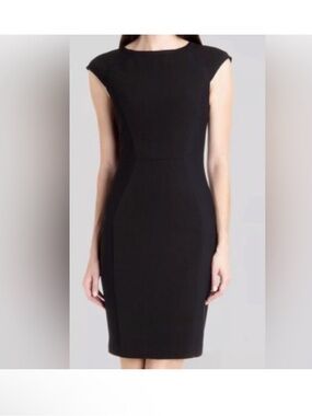 Ted Baker Cap Sleeve Sheath Dress in Black Size 2(6)